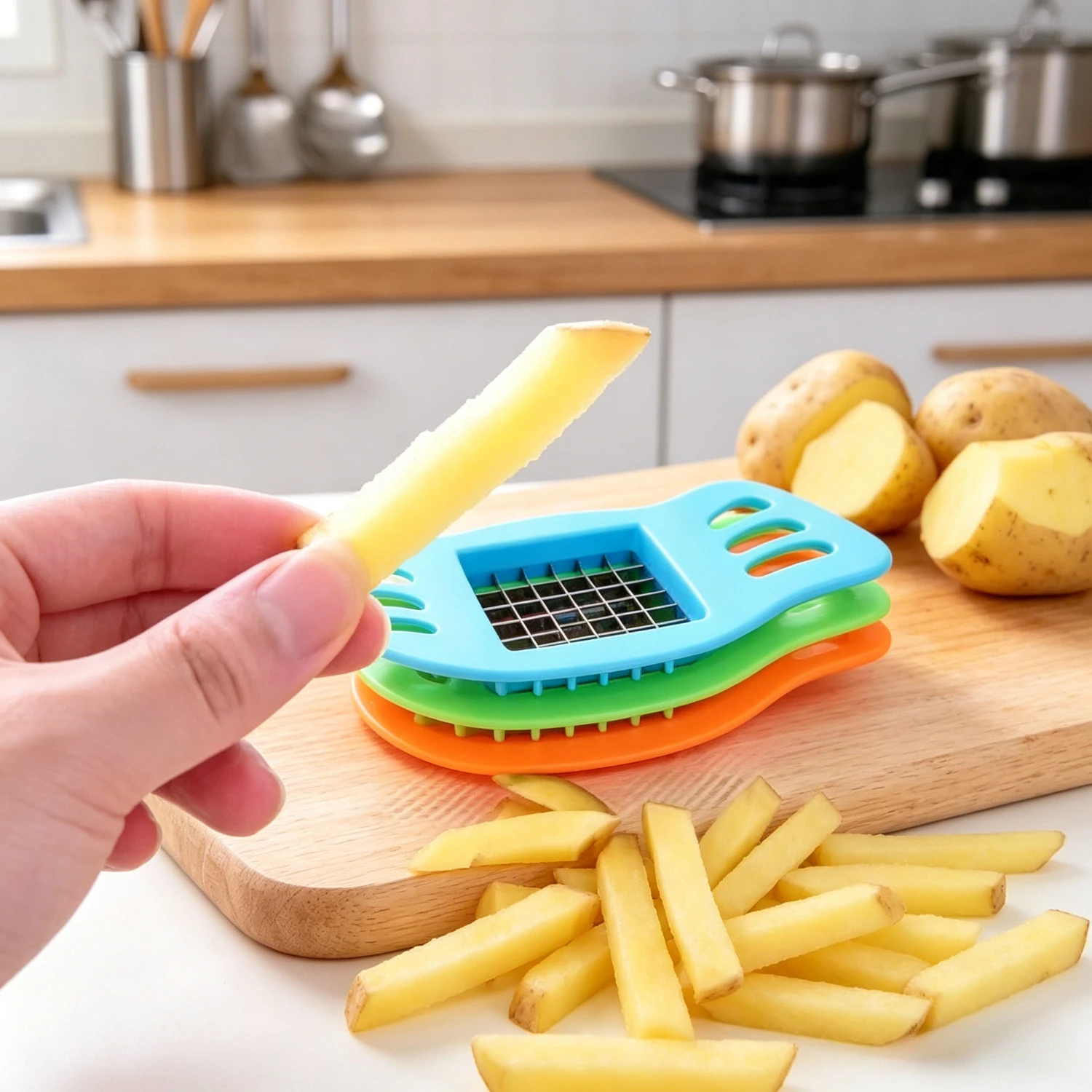 Tech Accessories And Gadgets - Multifunctional Potato Slicer Cutter Chopper, French