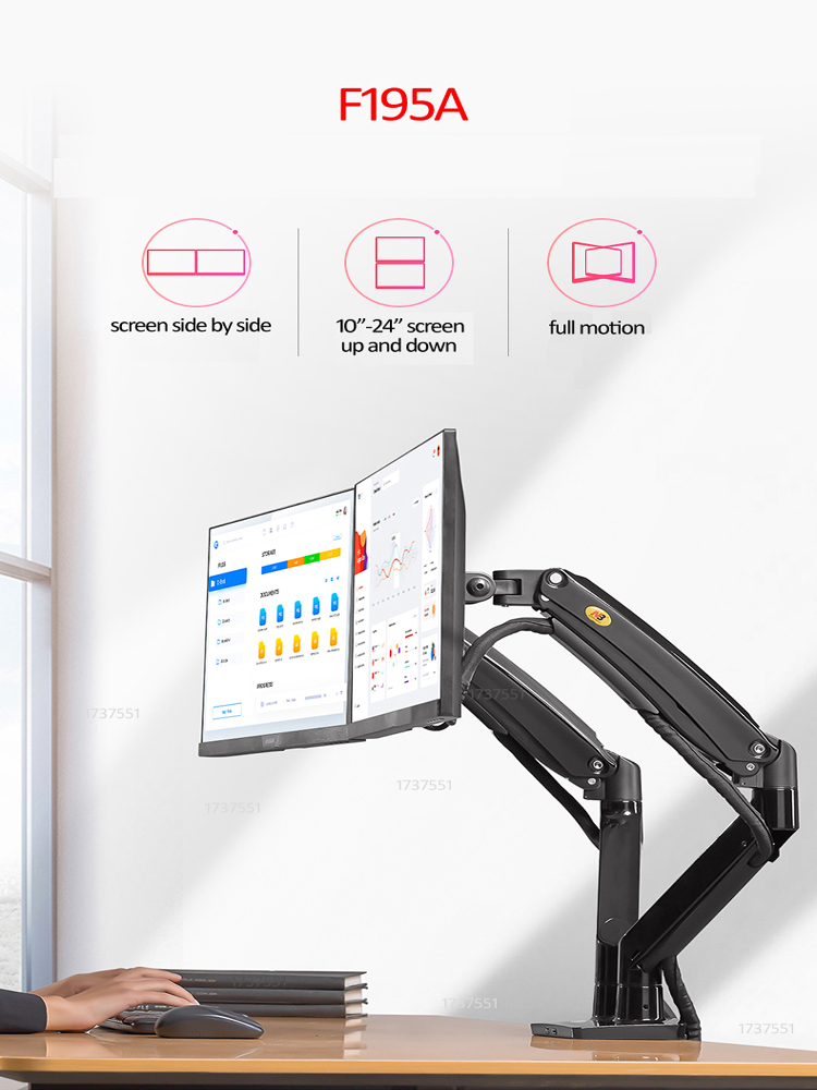 NB F195A Aluminum Gas Spring A - Monitor Arm Single review and price
