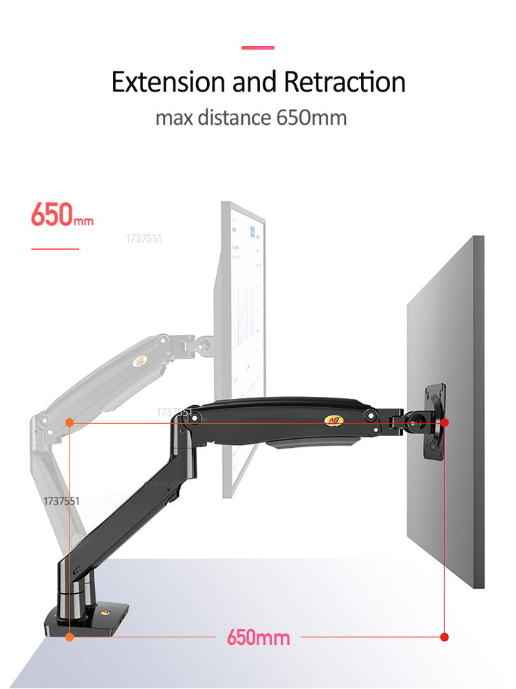 NB F195A Aluminum Gas Spring A - Monitor Arm Single review and price